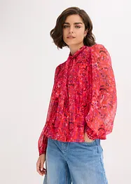 Blouse à lavallière en crêpe, bonprix