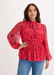 Blouse à lavallière en crêpe, bonprix