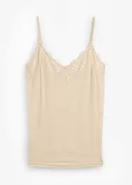 Top avec laine et dentelle, bonprix