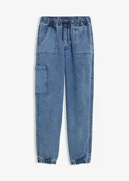 Jean jogger cargo extensible, Loose, bonprix