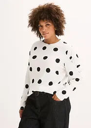 Langarmshirt aus strukturiertem Crêpe, bonprix