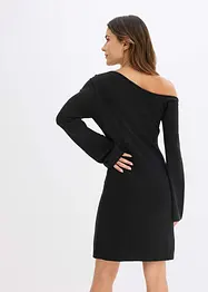 Robe en maille avec fleurs appliquées, bonprix