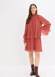 Chiffonkleid mit Volants, bonprix