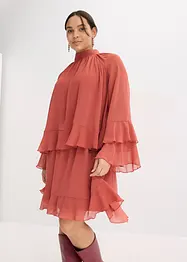 Chiffonkleid mit Volants, bonprix