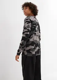 Lot de 3 T-shirts manches longues 100% coton, bonprix