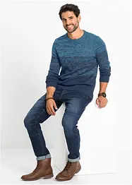 Pull en coton mélangé, coupe ventre confort, bonprix