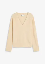 Oversize-Pullover mit V-Ausschnitt, bonprix