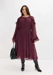 Chiffonkleid mit Volants, bonprix
