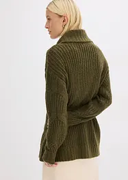 Gilet en grosse maille à motif torsadé, bonprix