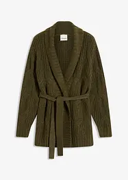 Gilet en grosse maille à motif torsadé, bonprix