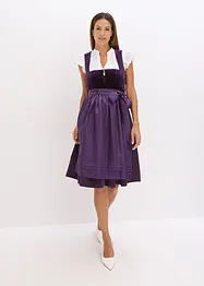 Dirndl mit Samt in Midilänge (2-tlg.Set), bonprix