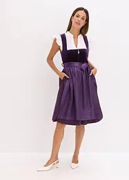 Dirndl mit Samt in Midilänge (2-tlg.Set), bonprix