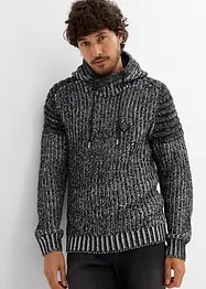 Pull à capuche et détails motard, bonprix