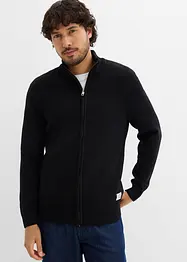 Gilet en maille de coton recyclé majoritaire, col montant, bonprix