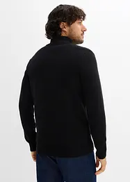 Gilet en maille de coton recyclé majoritaire, col montant, bonprix