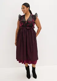 Dirndl mit Samt in Midilänge (2-tlg.Set), bonprix