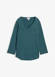 Baumwoll-Henleyshirt mit Knopfleiste, bonprix