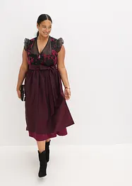 Dirndl mit Samt in Midilänge (2-tlg.Set), bonprix