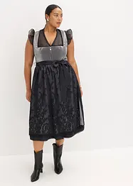 Dirndl mit Samt in Midilänge (2-tlg.Set), bonprix