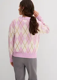 Feinstrickpullover mit Karomuster, bonprix