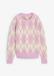 Feinstrickpullover mit Karomuster, bonprix