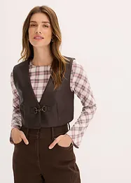 Gilet sans manches enduit, aspect vieilli, bonprix
