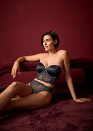 Soutien-gorge balconnet en polyamide brillant avec dentelle à franges, bonprix