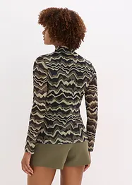 Langarmshirt aus softem Mesh, bonprix