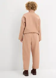 Pantalon barrel aspect laine, bonprix