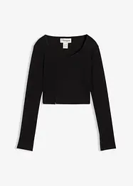 Kurzes Rippshirt, bonprix