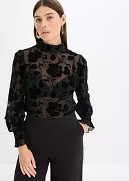 Langarmshirt mit leichter Transparenz, bonprix