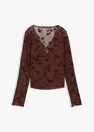 Langarmshirt mit Flockprint, bonprix