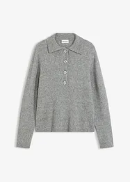 Polo-Pullover mit Wollanteil, bonprix