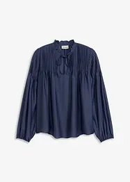 Tunique en satin brillant avec passepoils, bonprix