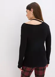 Feinstrickpullover mit tiefem Ausschnitt, bonprix