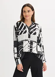 Satinbluse mit Kontrastpipings, bonprix