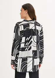 Satinbluse mit Kontrastpipings, bonprix