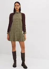 Hemdblusenkleid mit Karomuster, bonprix