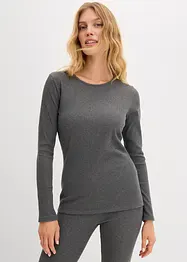Geripptes Thermoshirt, bonprix