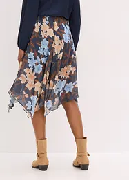 Chiffon-Midirock mit asymmetrischem Saum, bonprix