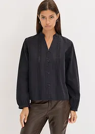 Chemisier en coton avec broderies anglaises, bonprix