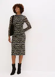 Midikleid aus softem Mesh, bonprix
