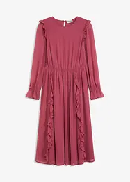 Chiffonkleid mit Volants, bonprix