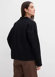 Sweatshirt mit gestricktem Polokragen aus Bio-Baumwolle, bonprix