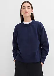 Sweatshirt mit weitem Ripp-Kragen aus Bio-Baumwolle, bonprix