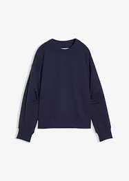 Sweatshirt mit weitem Ripp-Kragen aus Bio-Baumwolle, bonprix
