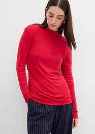 T-shirt côtelé à fronces, bonprix