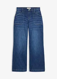 Wide-Leg-Jeans Mid Waist mit aufgesetzten Taschen, bonprix