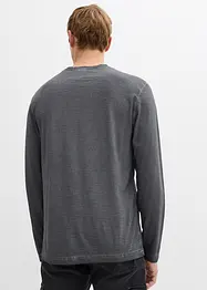 Lot de 2 T-shirts manches longues aspect délavé, bonprix