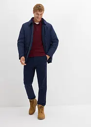 Feinstrick-Polopullover mit edler Merinowolle, Slim Fit, bonprix